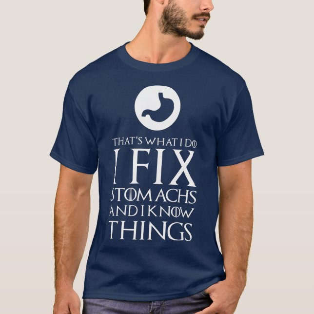 Ich repariere Stomachs Funny Gastroenterologe T Gi T-Shirt (Vorderseite)