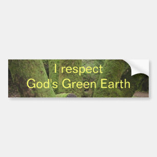 Ich respektiere die grüne Erde des Gottes Autoaufkleber