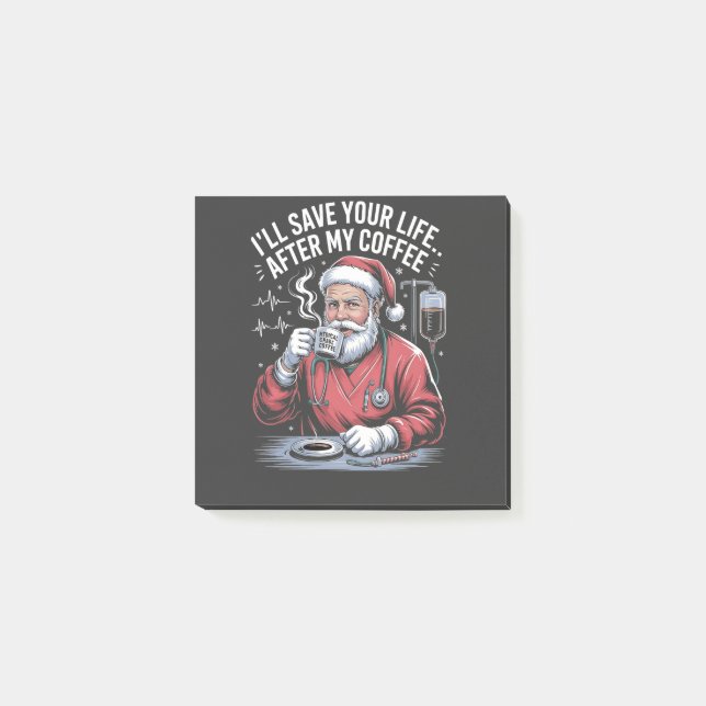 Ich Rett dein Leben nach meinem Kaffeehaus Post-it Klebezettel (Vorderseite)