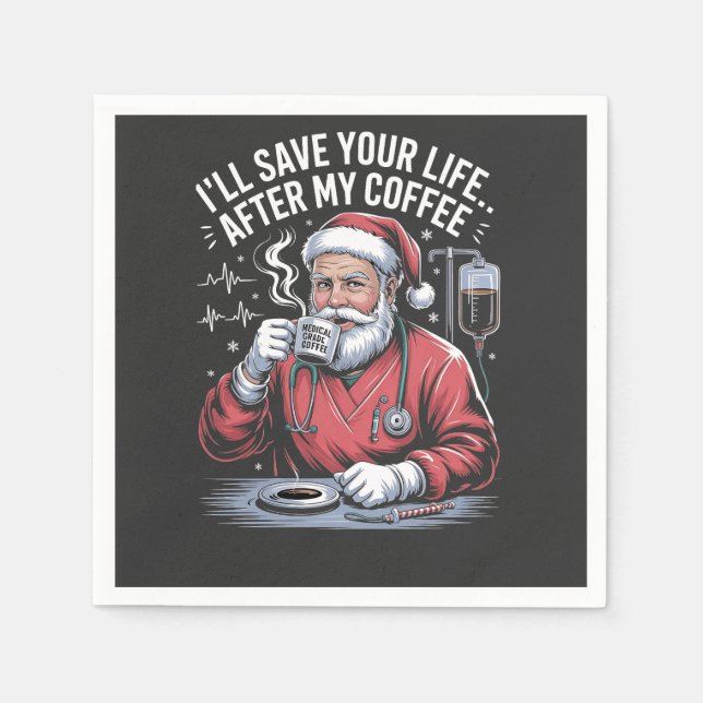 Ich Rett dein Leben nach meinem Kaffeehaus Serviette (Vorderseite)