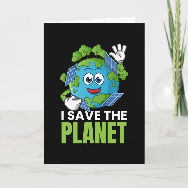 Ich rette die Fotovoltaiksonne des Planeten Karte (Vorderseite)