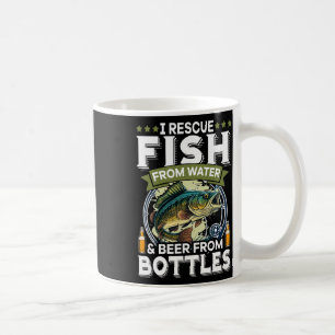 Ich rette Fische aus Wasser und Bier aus Flaschen Kaffeetasse