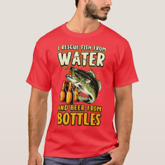 Ich rette Fische aus Wasser und Bier aus Flaschen T-Shirt