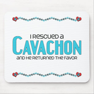 Ich rettete einen Cavachon (Mann) Mousepad
