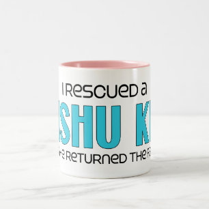 Ich rettete einen Kishu Ken (männlicher Hund) Zweifarbige Tasse