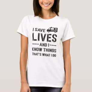 Ich Rettete Rettungswagenfahrer Paramedic Hospital T-Shirt