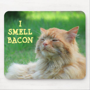 Ich rieche Bacon Big Orange Cat Mousepad