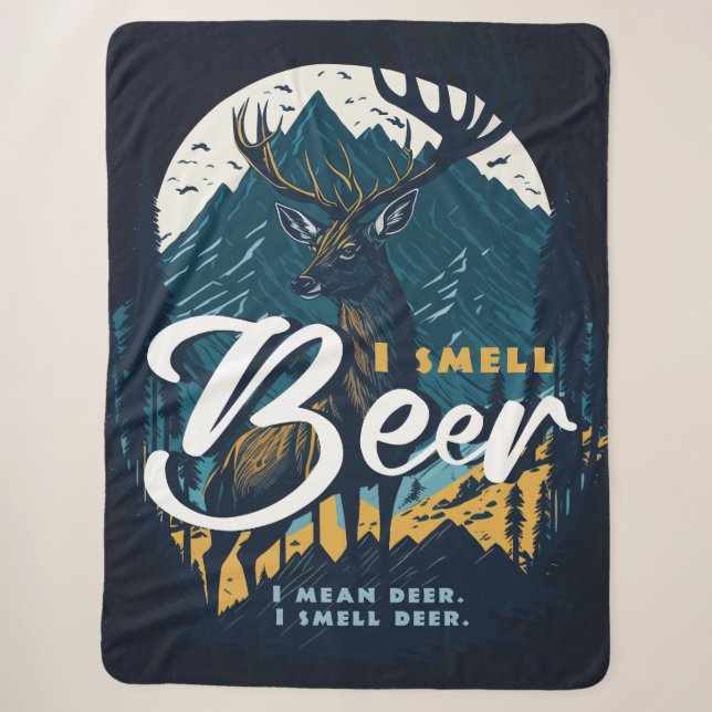 Ich rieche Bier-Hirsch in der Berglandschaft Sherpadecke (Vorderseite)