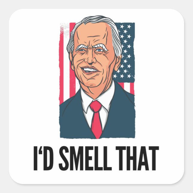 Ich rieche das - Anti Joe Biden Impeach Quadratischer Aufkleber (Vorderseite)