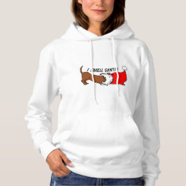 Ich rieche den Weihnachtsmann! Cartoon Dackel Weih Hoodie