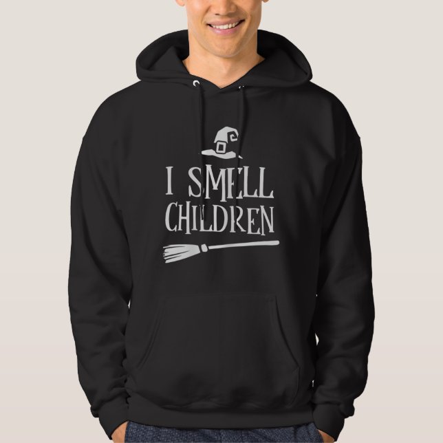 Ich rieche Kinder Halloween-Kostümhexen Hoodie (Vorderseite)