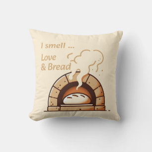 Ich rieche Liebe & Brot Kissen