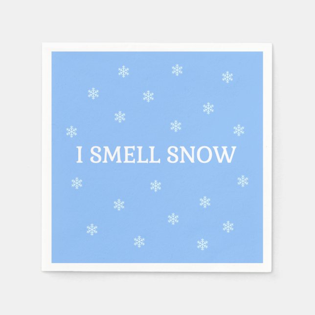 Ich rieche Schnee Serviette (Vorderseite)