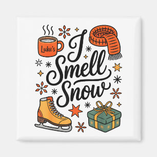 Ich rieche Schnee süße Weihnachts- und Winter-Vibe Magnet