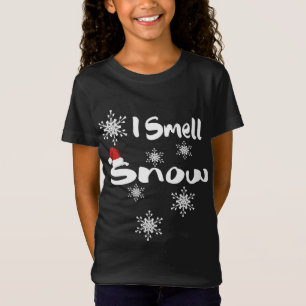 Ich rieche Schnee Weihnachtsmannmütze niedliche Sc T-Shirt