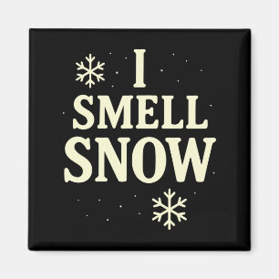 Ich rieche Schnee Winter Weihnachten Langarmshirt Magnet