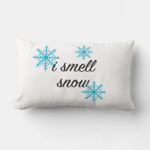 Ich rieche Schneeflocken Winter Lendenkissen