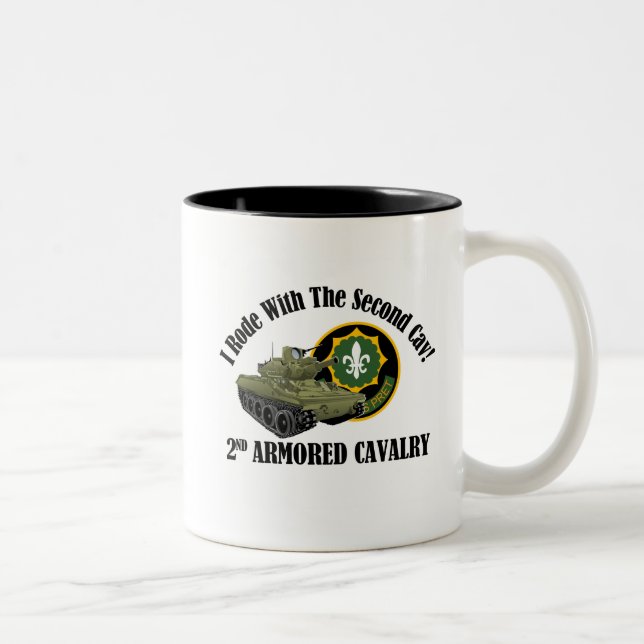 Ich ritt mit dem 2. Cav! - 2. ACR M551 Zweifarbige Tasse (Rechts)