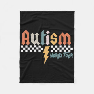 Ich Rock the Spectrum Autism World Tour Autismus A Fleecedecke