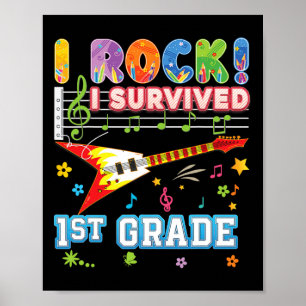 Ich Rock überlebte 1. Klasse Graduate letzten Tag Poster