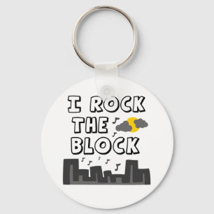 Ich rocke den Block Schlüsselanhänger