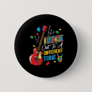 Ich rocke zu einer anderen Melodie Autismus-Bewuss Button
