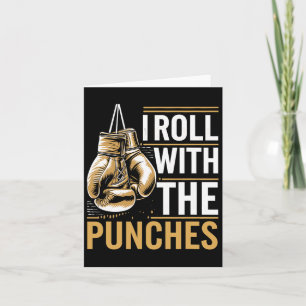 Ich Roll mit den Punches Boxer Sportstärke Athlete Karte