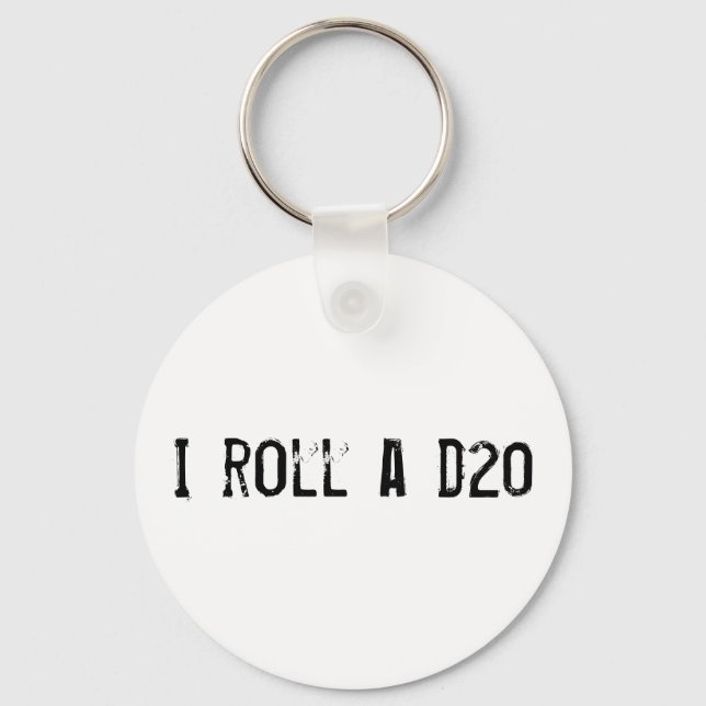Ich rolle einen d20 - Schlüsselanhänger (Vorderseite)