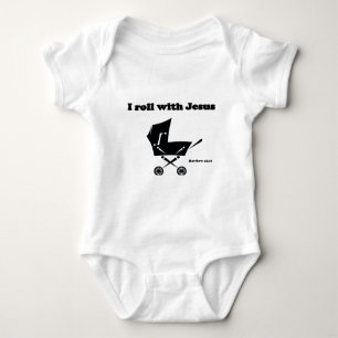 Ich rolle mit Jesus Baby Strampler