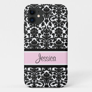 ich rufe rosa individuellen Namen des Damast-5 an Case-Mate iPhone Hülle