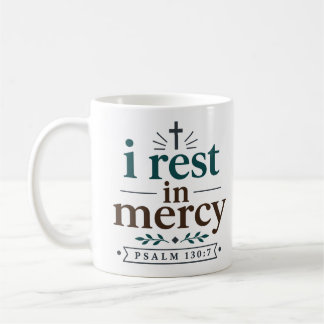 Ich ruhe in Barmherzigkeit inspirierendes christli Kaffeetasse