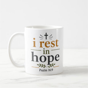 Ich ruhe in Hoffnung inspirierendes christliches S Kaffeetasse