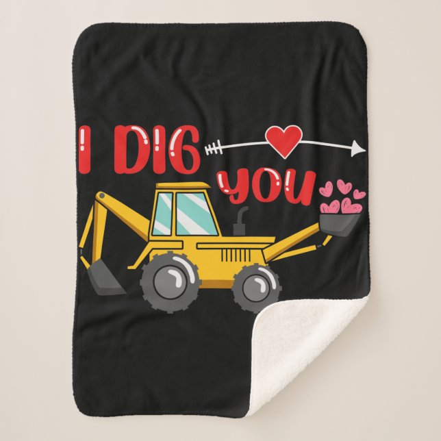 Ich sage dir Backhoe Valentine Sherpadecke (Vorderseite)