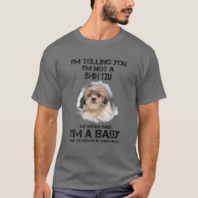 Ich sage dir, ich bin kein schicker Tzu, ich bin e T-Shirt (Vorderseite)