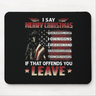 Ich sage frohe Weihnachten Gott segne Amerika ich  Mousepad