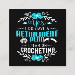 Ich sage Ja mit Crocheting Quadratische Visitenkarte