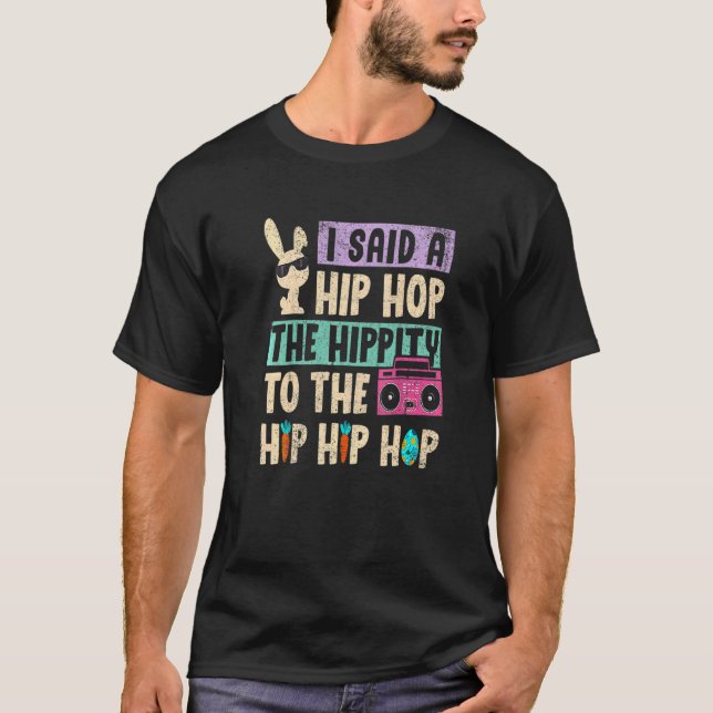 Ich sagte, Angesagt die Hippie zu Hüftpfropfen Bun T-Shirt (Vorderseite)