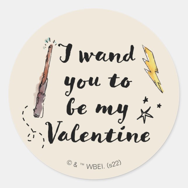 Ich sagte, du wärst mein Valentinin Runder Aufkleber (Vorderseite)