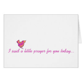 Ich sagte ein kleines Gebet…