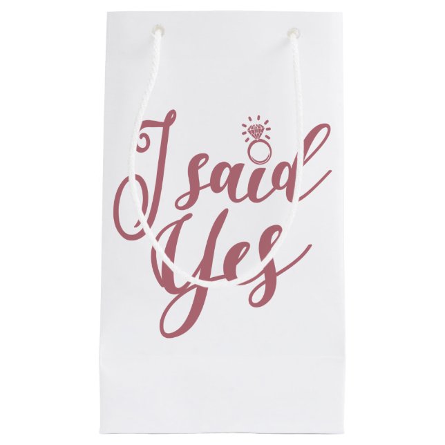 Ich sagte ja - Junggeselinnen-Abschied Bridal Wedd Kleine Geschenktüte (Vorderseite)