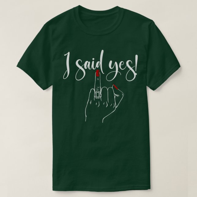 Ich sagte ja! New Bride Junggeselinnen-Abschied We T-Shirt (Design vorne)