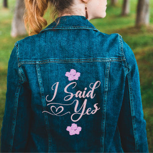 Ich sagte ja, niedliche Brautfrauen Jeansjacke
