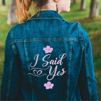 Ich sagte ja, niedliche Brautfrauen Jeansjacke