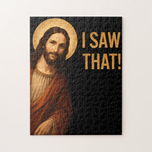 Ich sah, dass Jesus Christlichen Zitat lustig