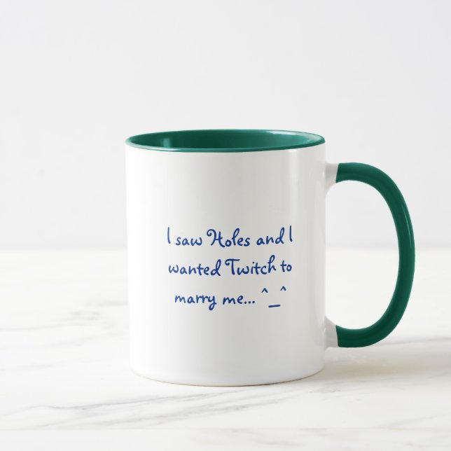 Ich sah, dass Löcher und ich Zuckung wollten, um Tasse (Rechts)
