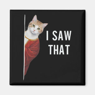 Ich sah, dass lustige Kitten Niedliche Katze Weihn Magnet