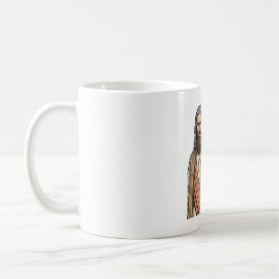 Ich sah diesen religiösen zeigenden Vintage-Stich- Kaffeetasse