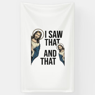 Ich sah dieses lustige Jesus-Gugger-Vintage-Shirt- Banner