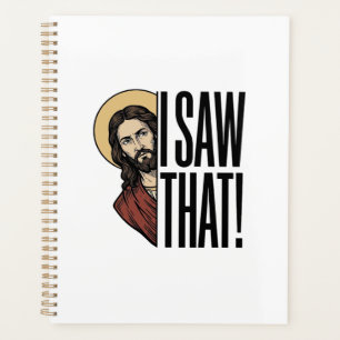 Ich sah dieses lustige religiöse Peek-Grafikdesign Planer