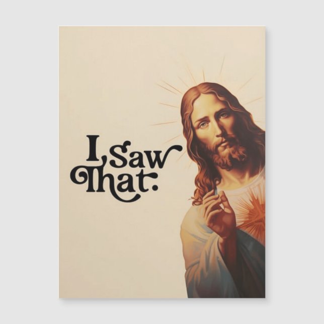 Ich sah, Jesus Art, ich sah, dass Jesus Magnetkarte (Vorderseite)